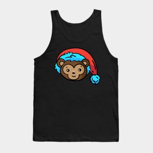 Christmas Jungle Face Monkey Tank Top